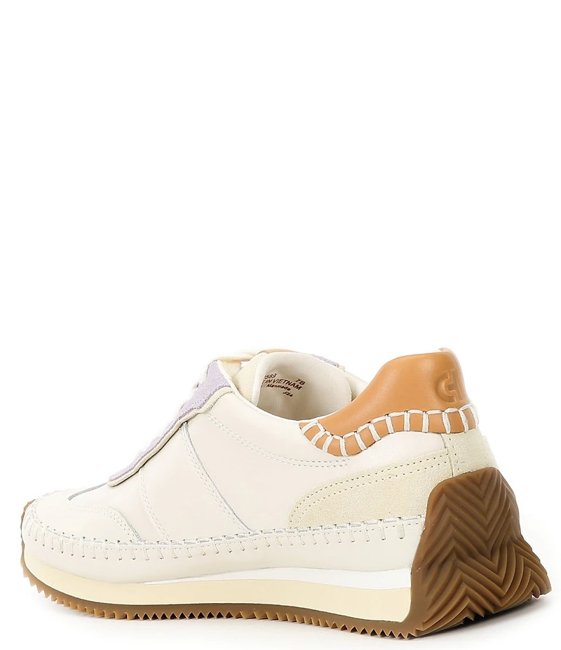 Cole Haan GrandPro Premier Leather and Suede Lace Up Runner Sneakers