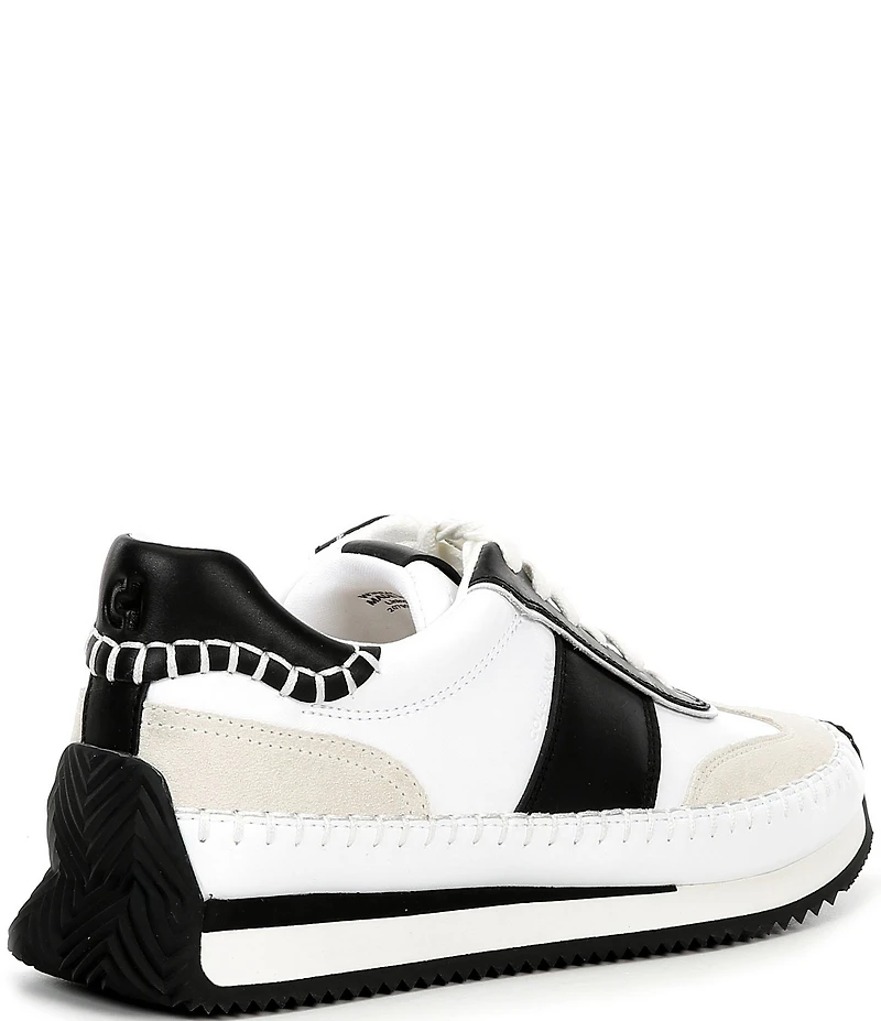 Cole Haan GrandPro Premier Leather and Suede Lace Up Runner Sneakers