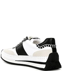 Cole Haan GrandPro Premier Leather and Suede Lace Up Runner Sneakers