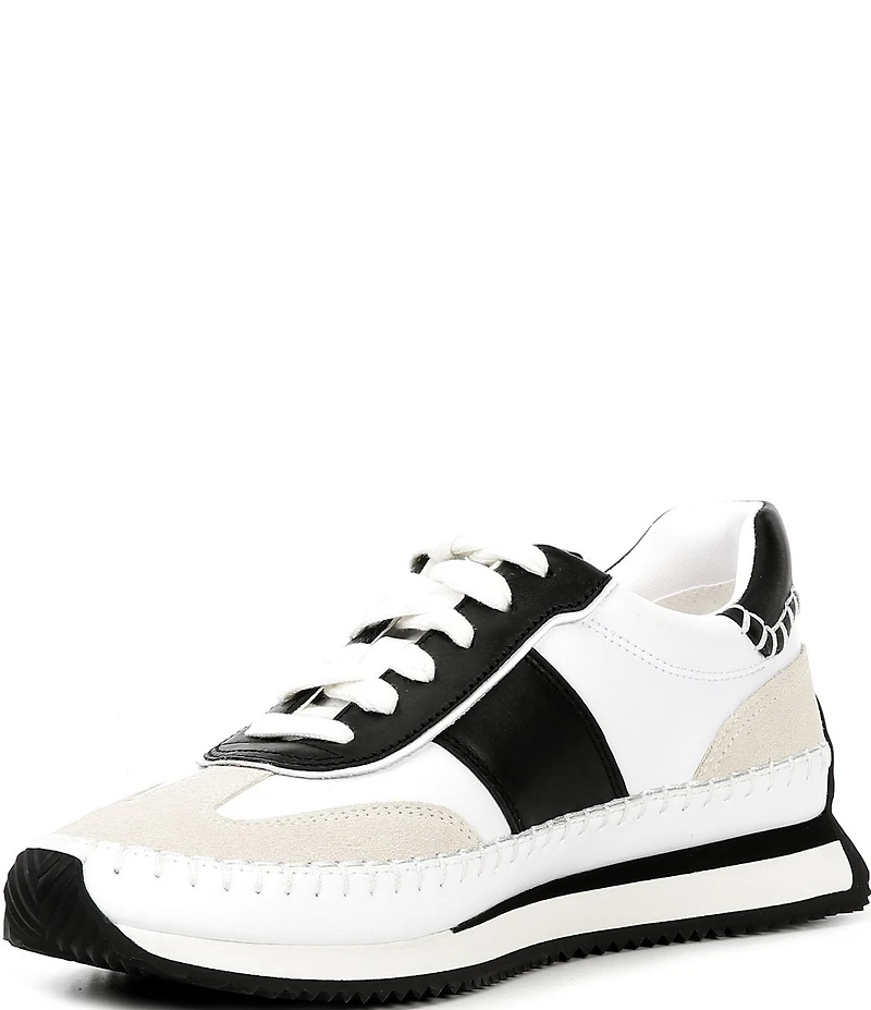 Cole Haan GrandPro Premier Leather and Suede Lace Up Runner Sneakers