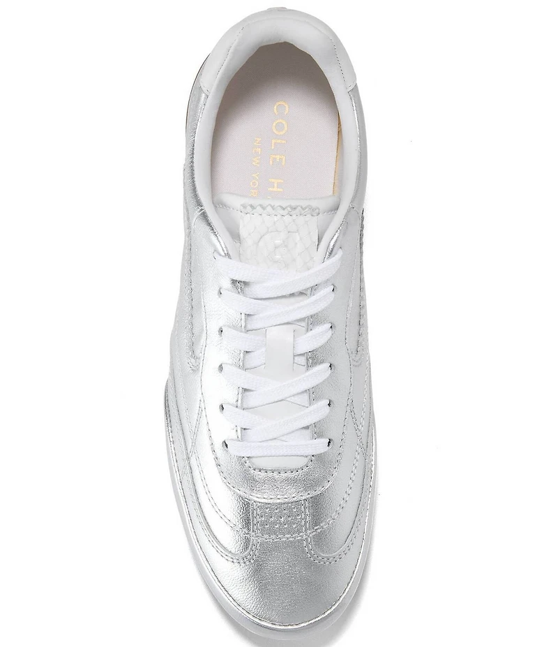 Cole Haan GrandPro Turf 2.0 Metallic Leather Sneakers