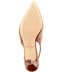 Cole Haan Hansell Leather Slingback Stack Heel Pumps
