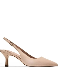 Cole Haan Hansell Suede Slingback Stack Heel Pumps