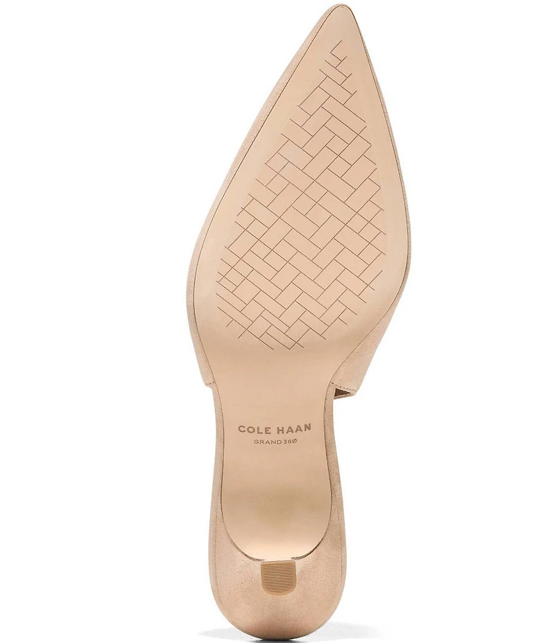 Cole Haan Hansell Suede Slingback Stack Heel Pumps