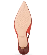 Cole Haan Hansell Suede Slingback Stack Heel Pumps