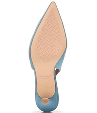 Cole Haan Hansell Suede Slingback Stack Heel Pumps