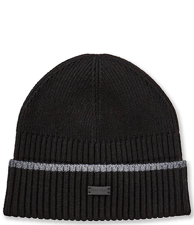 Cole Haan Heritage Ribbed Cuff Wool Blend Beanie