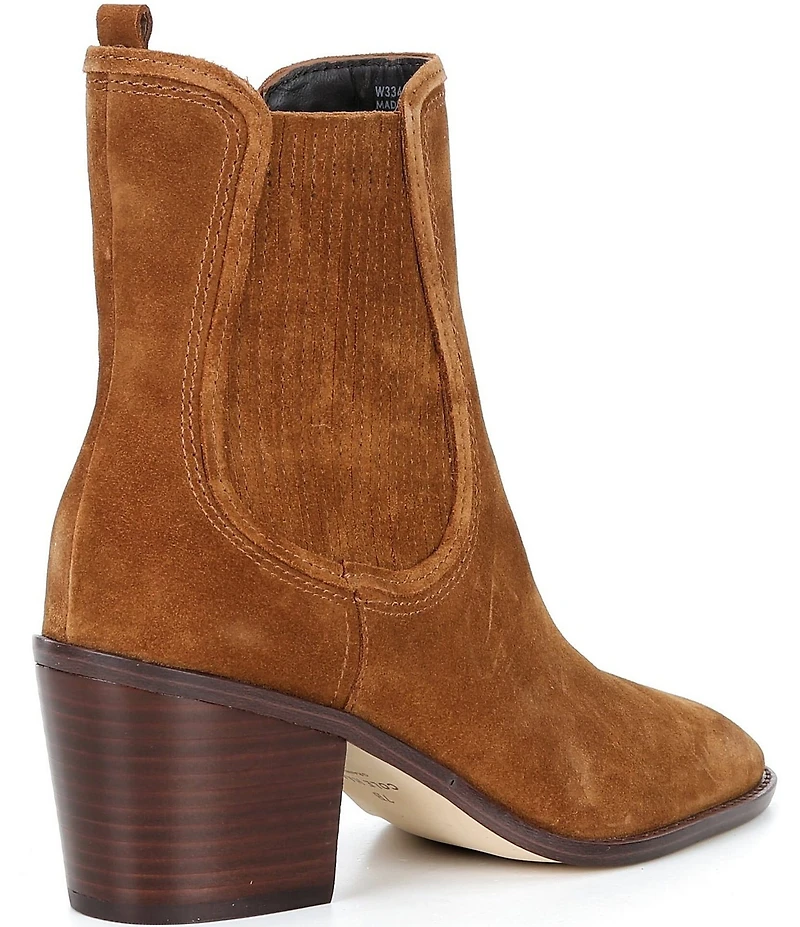 Cole Haan Janelle Suede Chelsea Mid Calf Boots