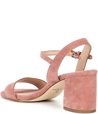 Cole Haan Josie Block Heel Suede Dress Sandals