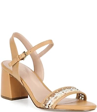 Cole Haan Josie Block Woven Leather Block Heel Sandals