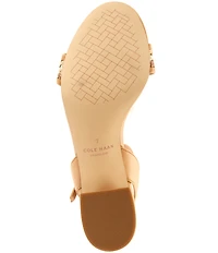 Cole Haan Josie Block Woven Leather Block Heel Sandals