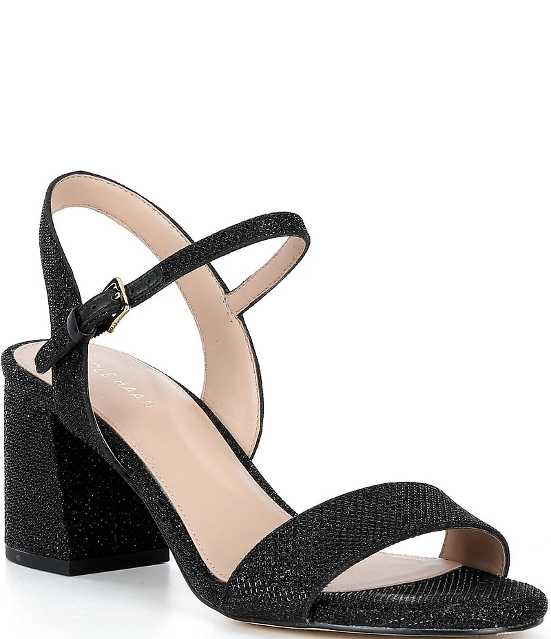 Cole Haan Josie Glitter Mesh Ankle Strap Dress Sandals