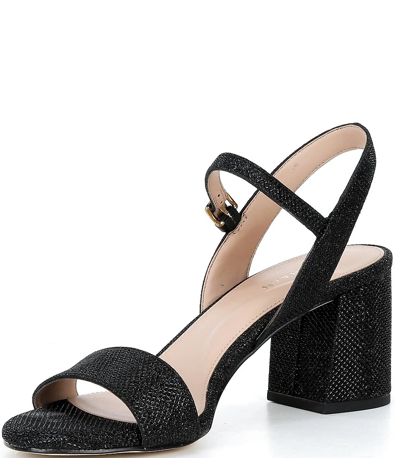 Cole Haan Josie Glitter Mesh Ankle Strap Dress Sandals