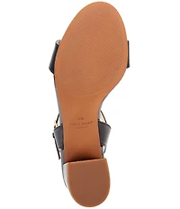 Cole Haan Josie Leather Block Heel Dress Sandals