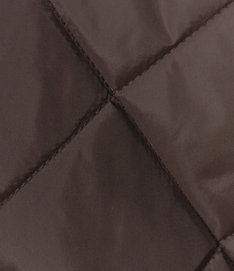 Cole Haan Tonal-Mixed-Media Sherpa Lined Quilted Jacket