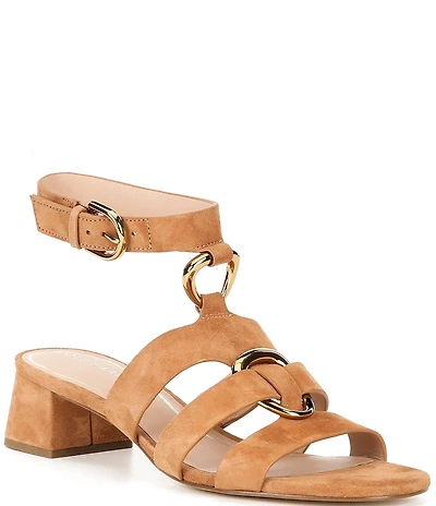 Cole Haan Lyanna Suede Link Hardware Gladiator Sandals