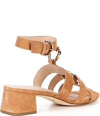 Cole Haan Lyanna Suede Link Hardware Gladiator Sandals