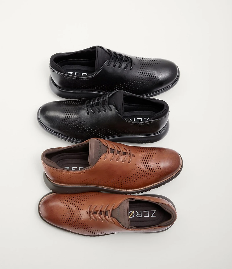 Cole Haan Men's 2.ZERØGRAND Perforated Leather Laser Cut Oxfords