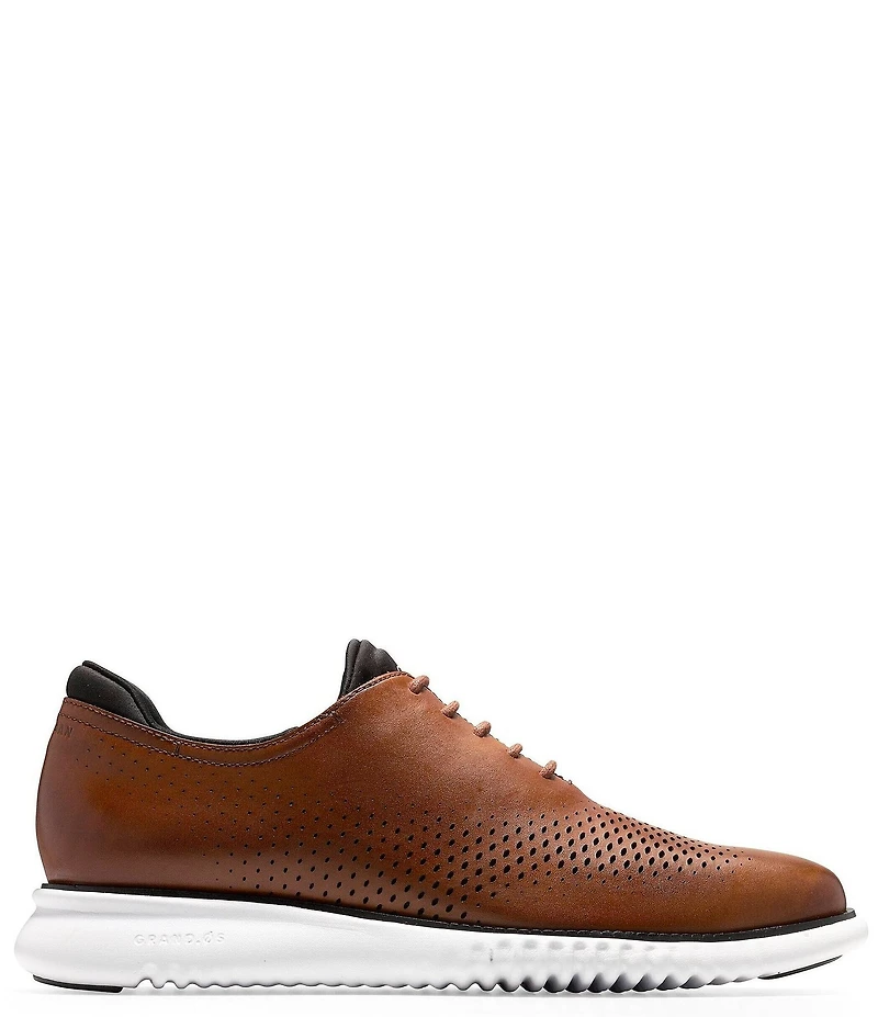 Cole Haan Men's 2.ZERØGRAND Perforated Leather Laser Cut Oxfords