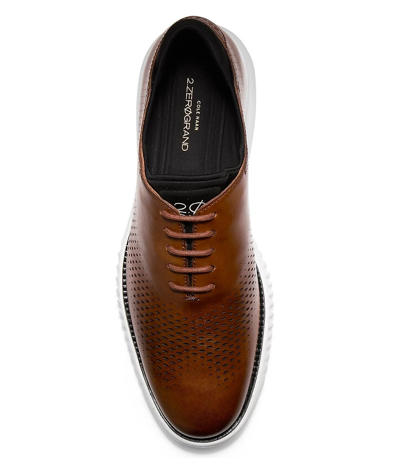Cole Haan Men's 2.ZERØGRAND Perforated Leather Laser Cut Oxfords