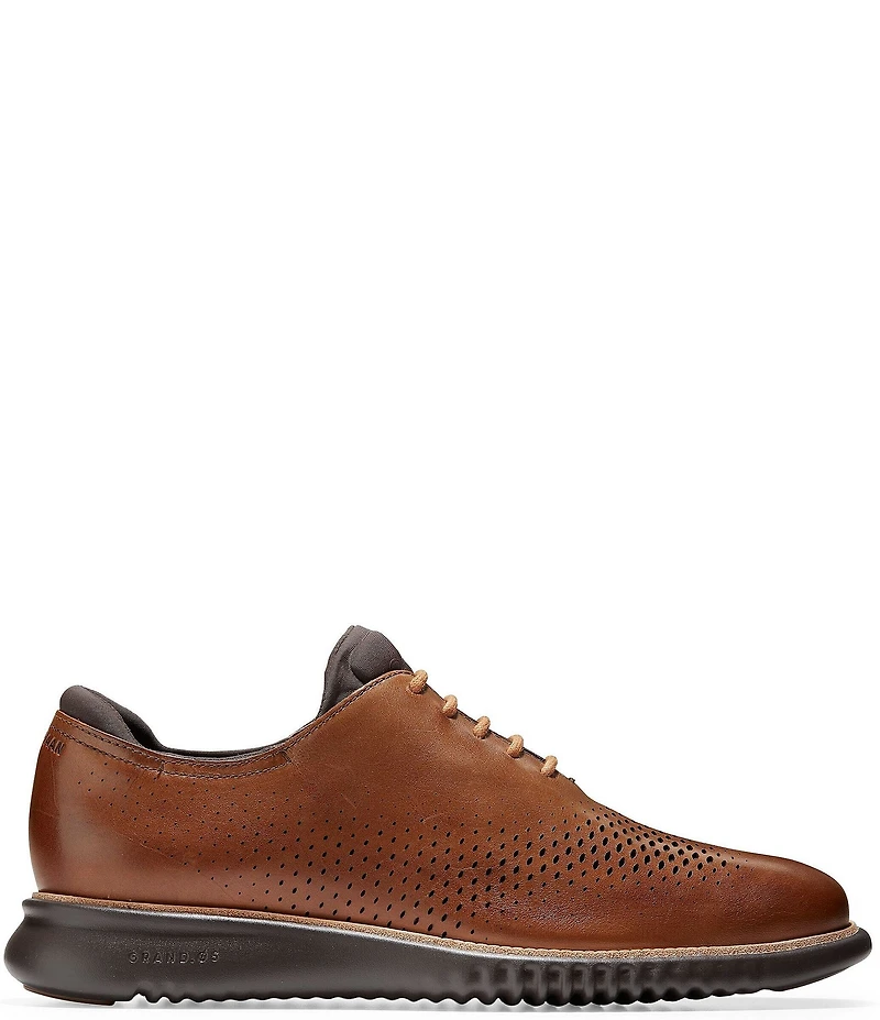 Cole Haan Men's 2.ZERØGRAND Perforated Leather Laser Cut Oxfords