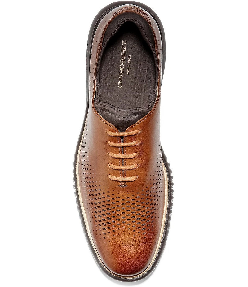 Cole Haan Men's 2.ZERØGRAND Perforated Leather Laser Cut Oxfords