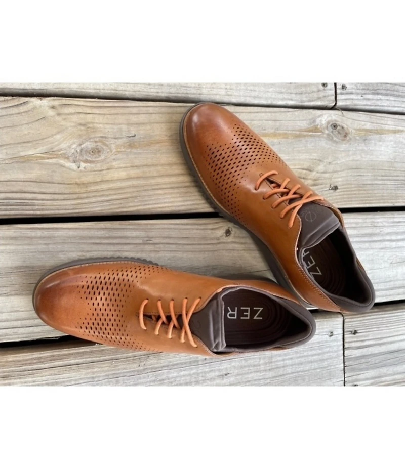 Cole Haan Men's 2.ZERØGRAND Perforated Leather Laser Cut Oxfords