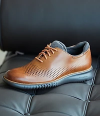 Cole Haan Men's 2.ZERØGRAND Perforated Leather Laser Cut Oxfords