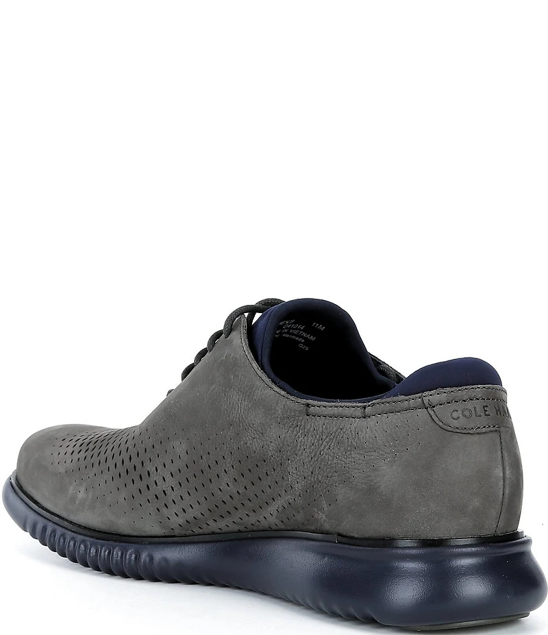 Cole Haan Men's 2.ZERØGRAND Perforated Nubuck Laser Wingtip Oxfords