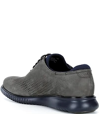 Cole Haan Men's 2.ZERØGRAND Perforated Nubuck Laser Wingtip Oxfords
