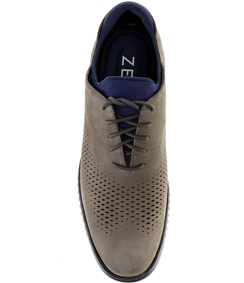 Cole Haan Men's 2.ZERØGRAND Perforated Nubuck Laser Wingtip Oxfords