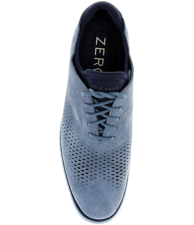 Cole Haan Men's 2.ZERØGRAND Perforated Nubuck Laser Wingtip Oxfords