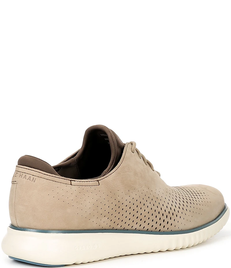 Cole Haan Men's 2.ZERØGRAND Perforated Nubuck Laser Wingtip Oxfords