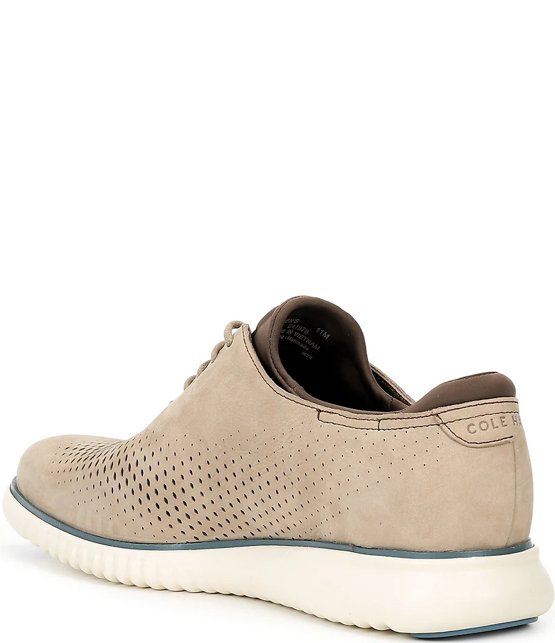 Cole Haan Men's 2.ZERØGRAND Perforated Nubuck Laser Wingtip Oxfords