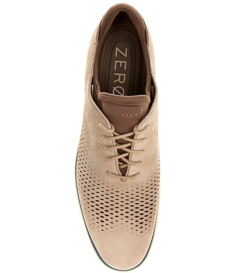 Cole Haan Men's 2.ZERØGRAND Perforated Nubuck Laser Wingtip Oxfords