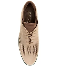 Cole Haan Men's 2.ZERØGRAND Perforated Nubuck Laser Wingtip Oxfords