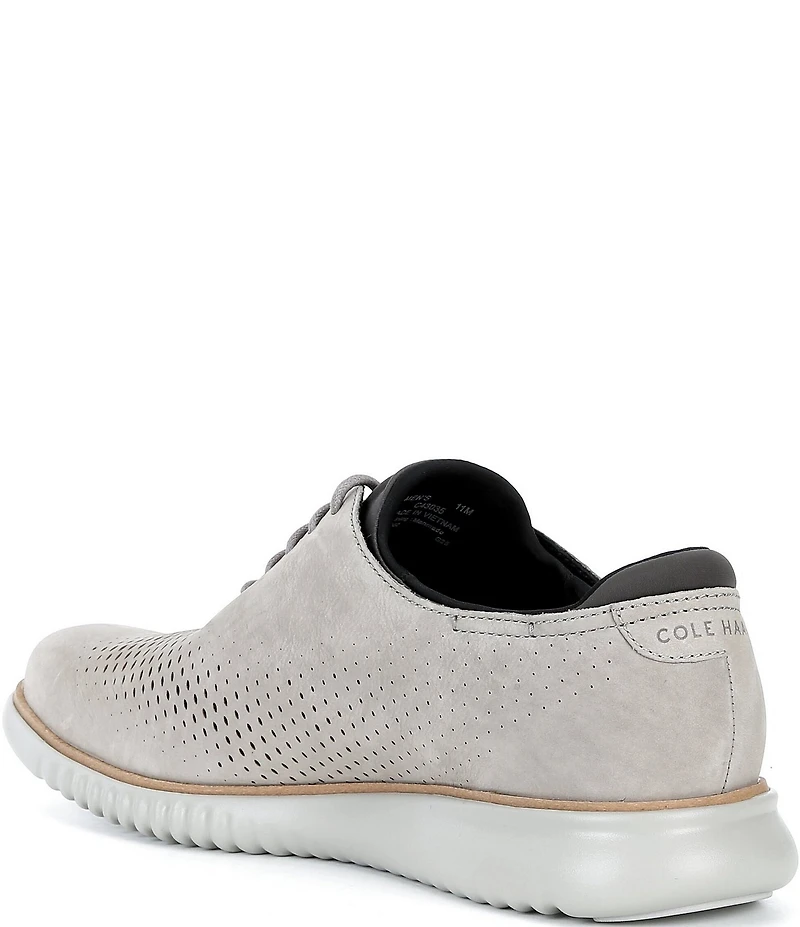 Cole Haan Men's 2.ZERØGRAND Perforated Nubuck Laser Wingtip Oxfords