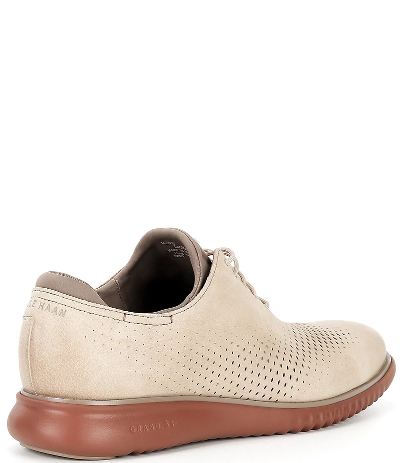 Cole Haan Men's 2.ZERØGRAND Perforated Nubuck Laser Wingtip Oxfords