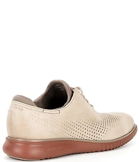 Cole Haan Men's 2.ZERØGRAND Perforated Nubuck Laser Wingtip Oxfords