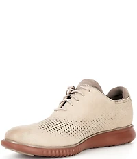 Cole Haan Men's 2.ZERØGRAND Perforated Nubuck Laser Wingtip Oxfords