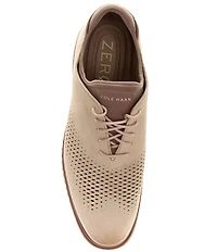 Cole Haan Men's 2.ZERØGRAND Perforated Nubuck Laser Wingtip Oxfords