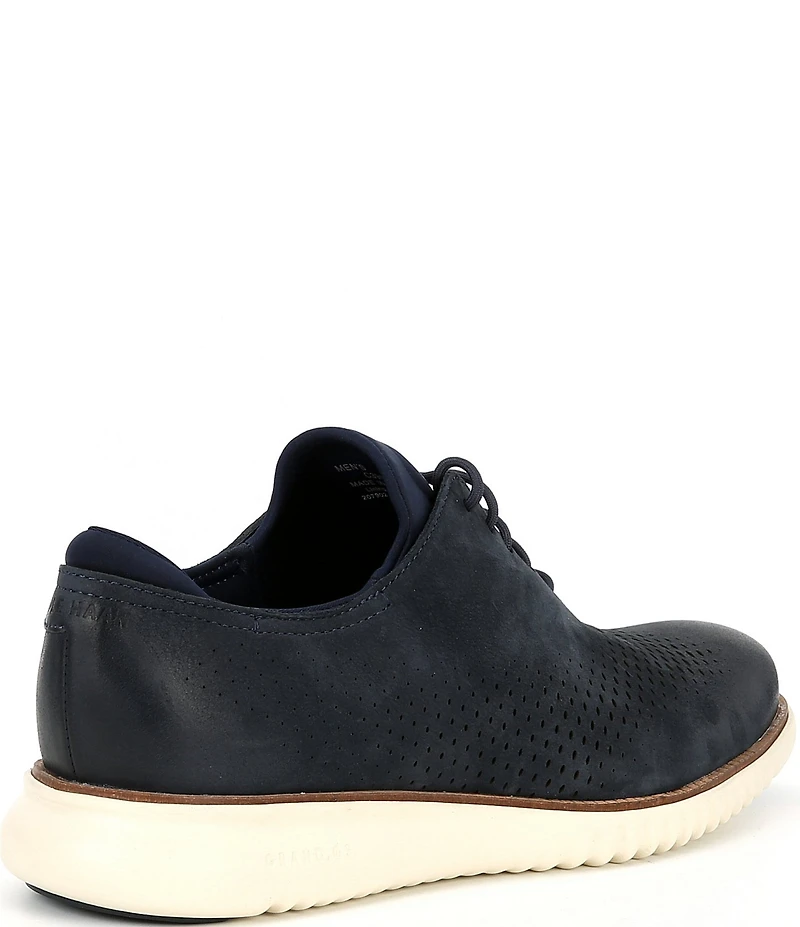 Cole Haan Men's 2.ZERØGRAND Perforated Nubuck Laser Wingtip Oxfords