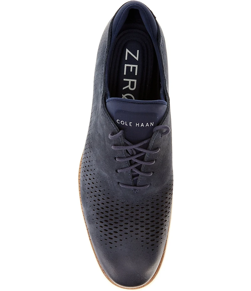 Cole Haan Men's 2.ZERØGRAND Perforated Nubuck Laser Wingtip Oxfords