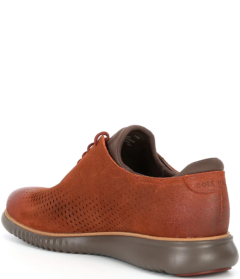 Cole Haan Men's 2.ZERØGRAND Perforated Suede Wingtip Oxfords