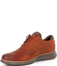 Cole Haan Men's 2.ZERØGRAND Perforated Suede Wingtip Oxfords