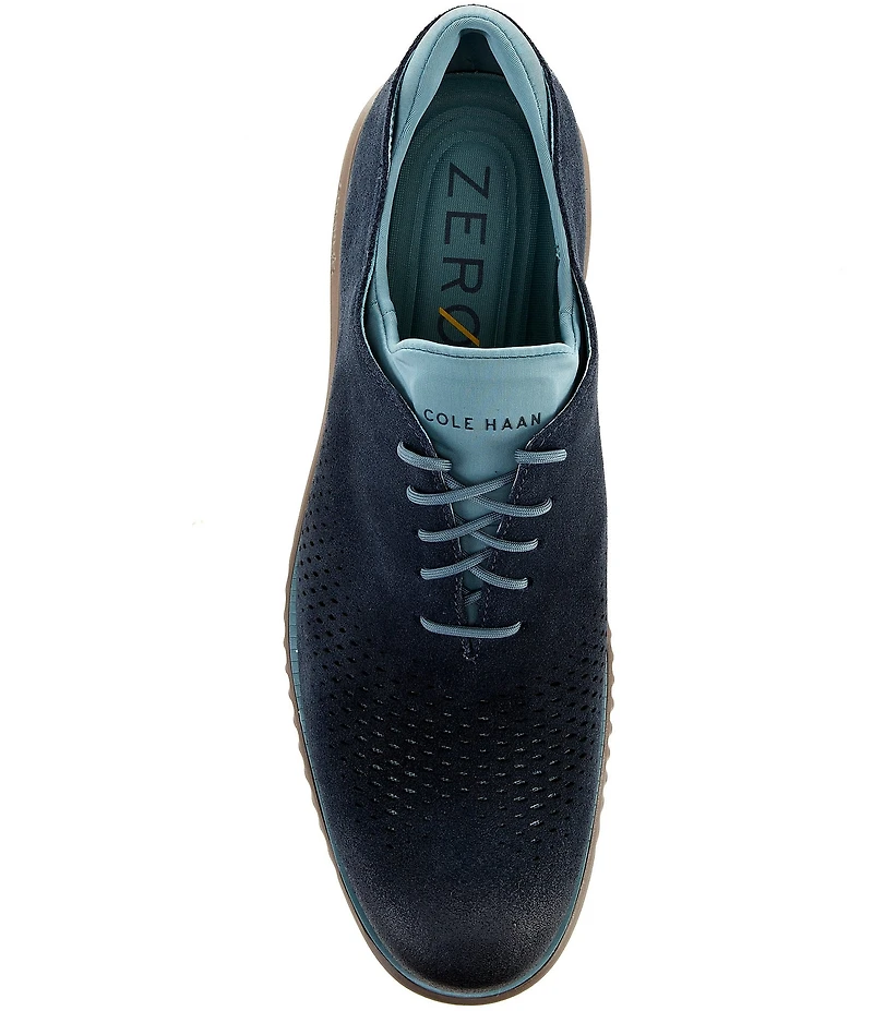 Cole Haan Men's 2.ZERØGRAND Perforated Suede Wingtip Oxfords