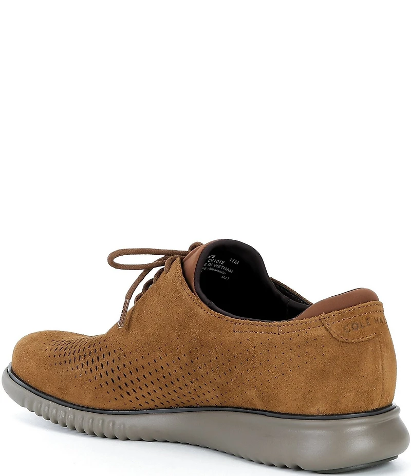 Cole Haan Men's 2.ZERØGRAND Suede Laser Cut Oxfords