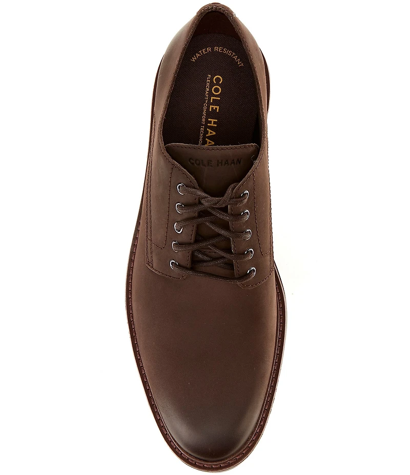 Cole Haan Men's Chamberlin Grand Water Resistant Nubuck Plain Toe Oxfords
