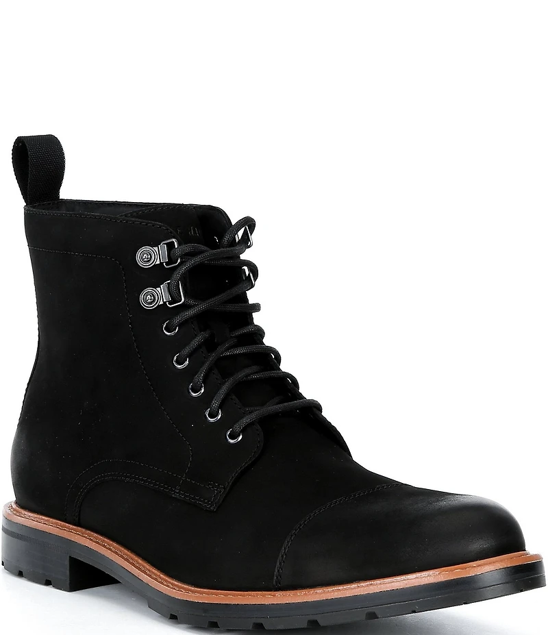 Cole Haan Men's Chamberlin Water Resistant Nubuck Cap Toe Boots