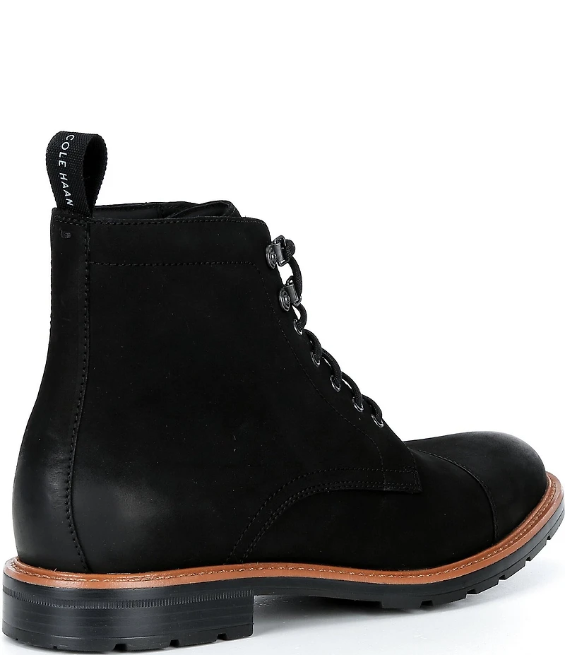 Cole Haan Men's Chamberlin Water Resistant Nubuck Cap Toe Boots